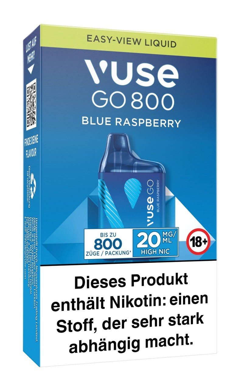 Vuse Go 800 Blue Raspberry Box - Vape 20mg - Smokeyz24