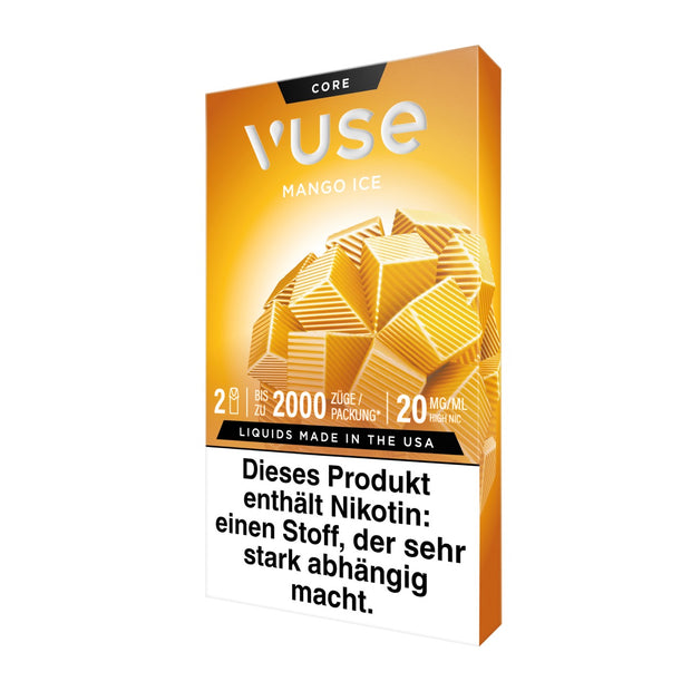 Vuse Pods Mango Ice 20mg neues Design 2024, Mango, Packung seitlich links, Smokeyz24.de