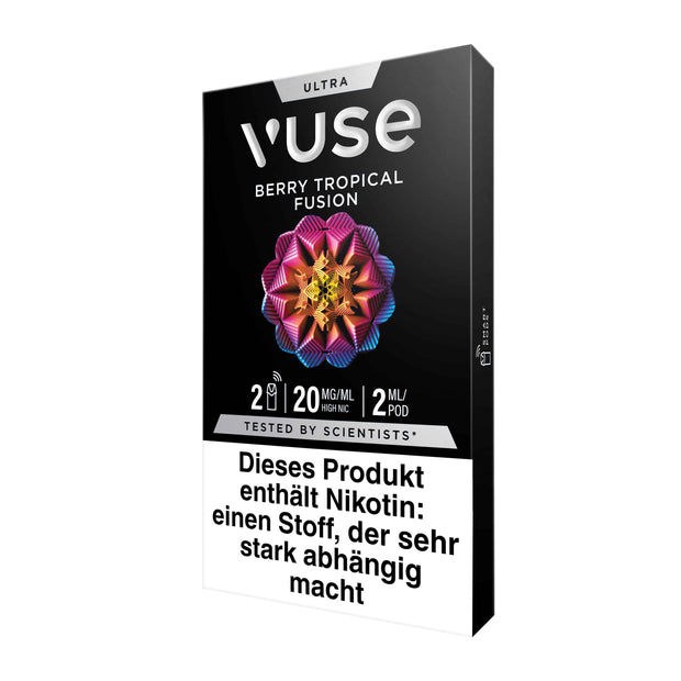 Vuse Ultra Pods Berry Tropical Fusion 20mg 2er Pack seitliche Verpackung