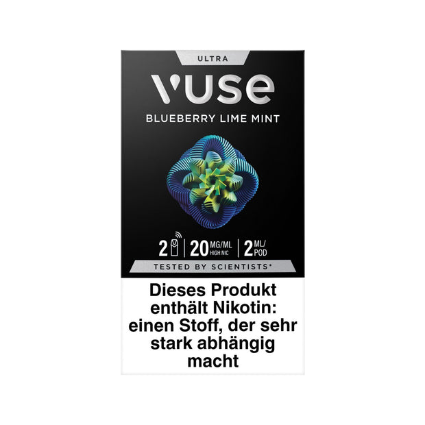 Vuse Ultra Pods Blueberry Lime Mint 20mg 2er Pack von vorne