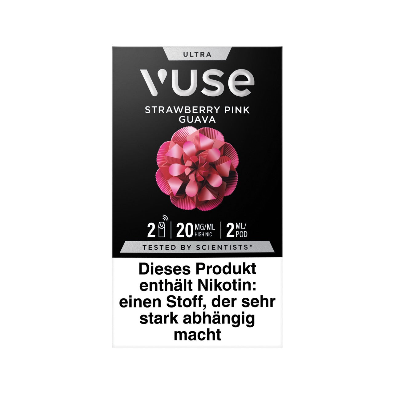 Vuse Ultra Pods Strawberry Pink Guava 20mg 2er Pack Frontansicht