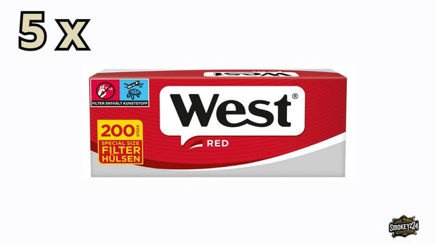 West Red Hülsen – Sparpaket 5x200 Stk. - Smokeyz24