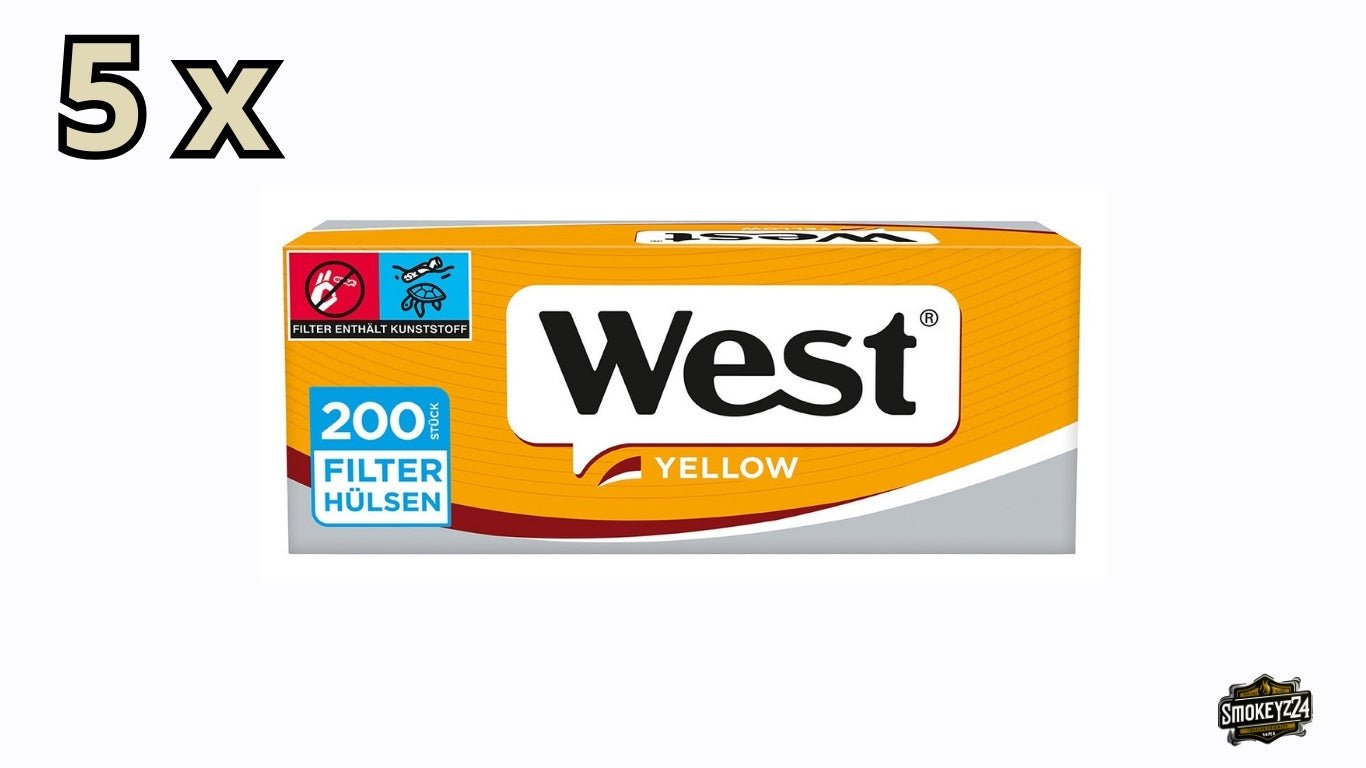 West Yellow Hülsen – Sparpaket 5x200 Stk. - Smokeyz24