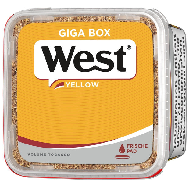 West Yellow Volumentabak - 245g Giga Box Stopftabak gelb - Smokeyz24