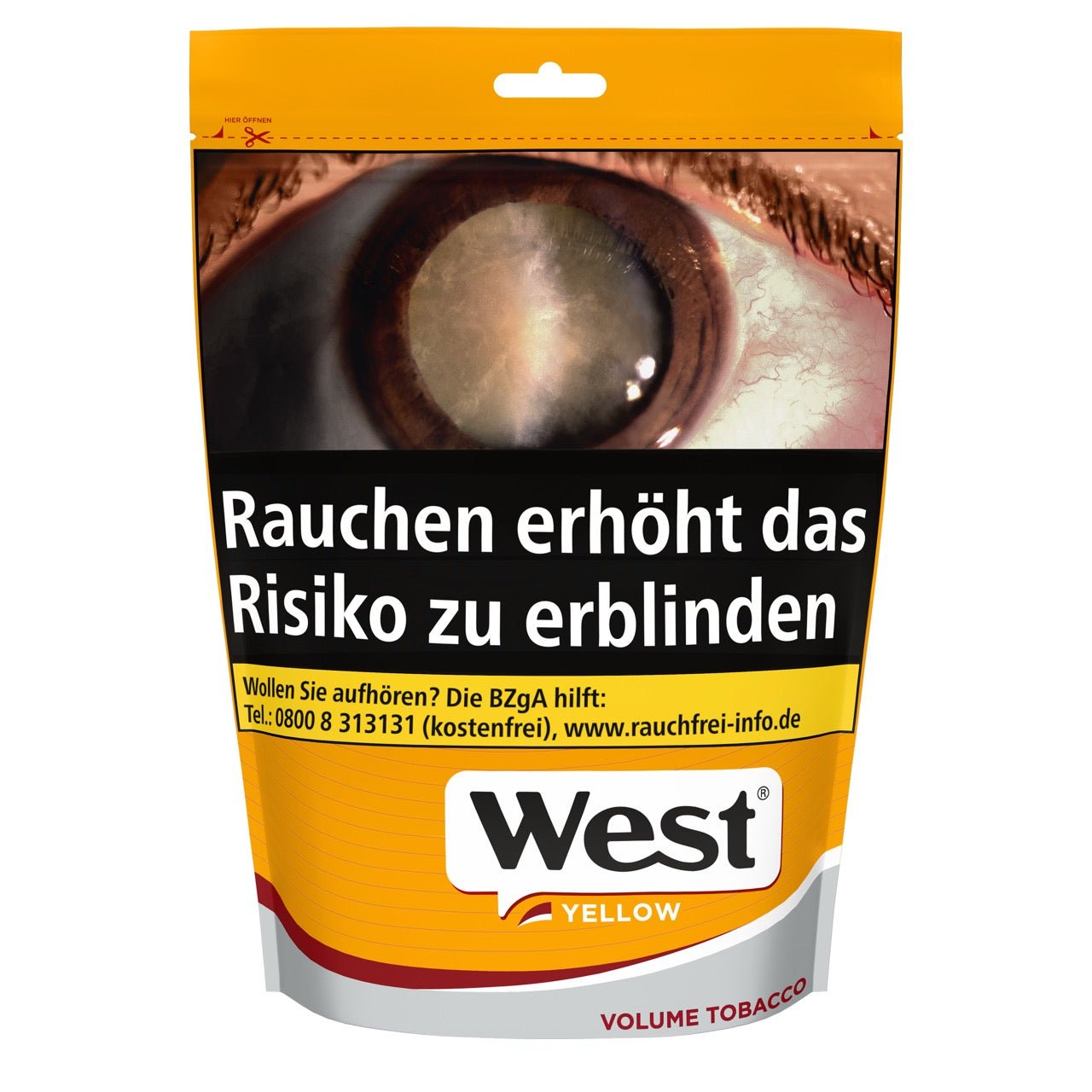 West Yellow Volumentabak - 85g Beutel Stopftabak gelb - Smokeyz24
