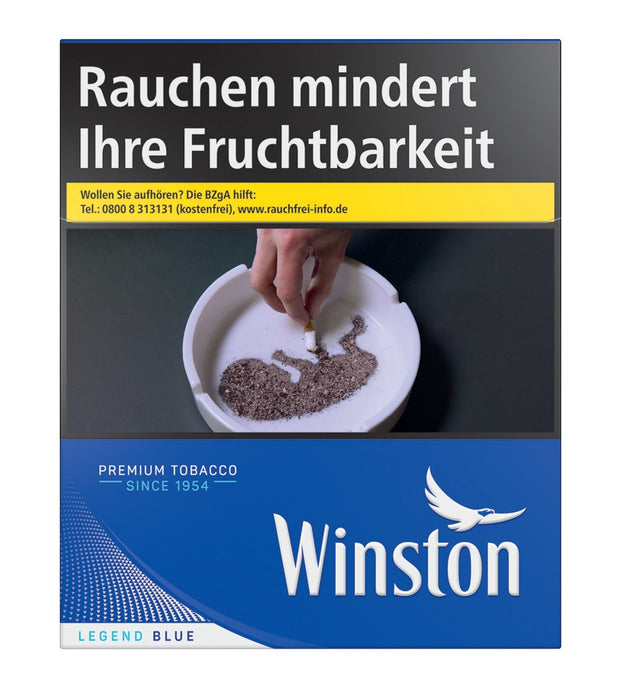 Winston Blue Zigarettenschachtel frontal, blau, 41 Stück