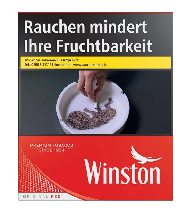 Winston Red Zigarettenschachtel, 41 Stück, klassisch rot, frontal