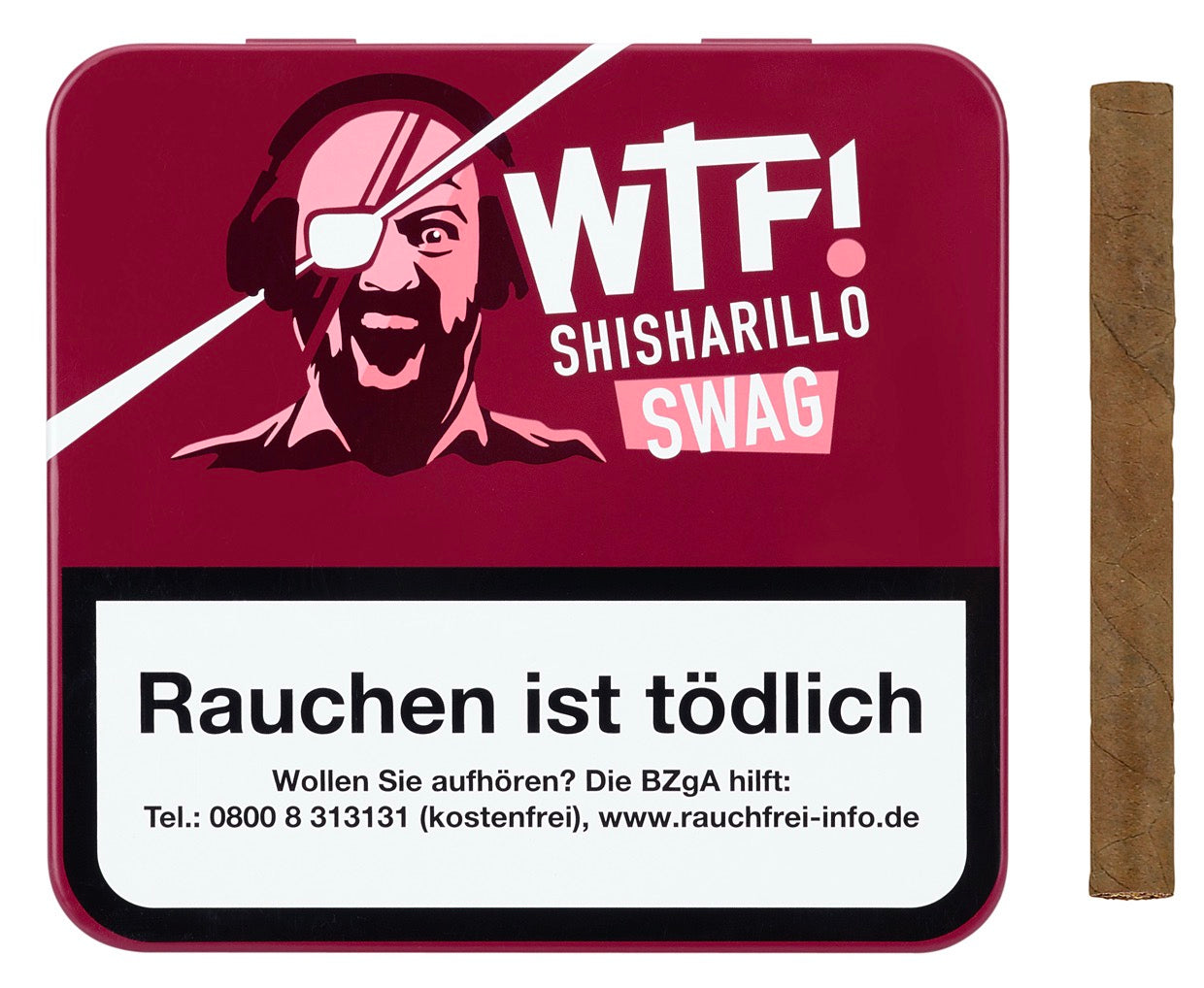 WTF! Shisharillo Swag 20er Box in Rot mit einem Shisharillo daneben