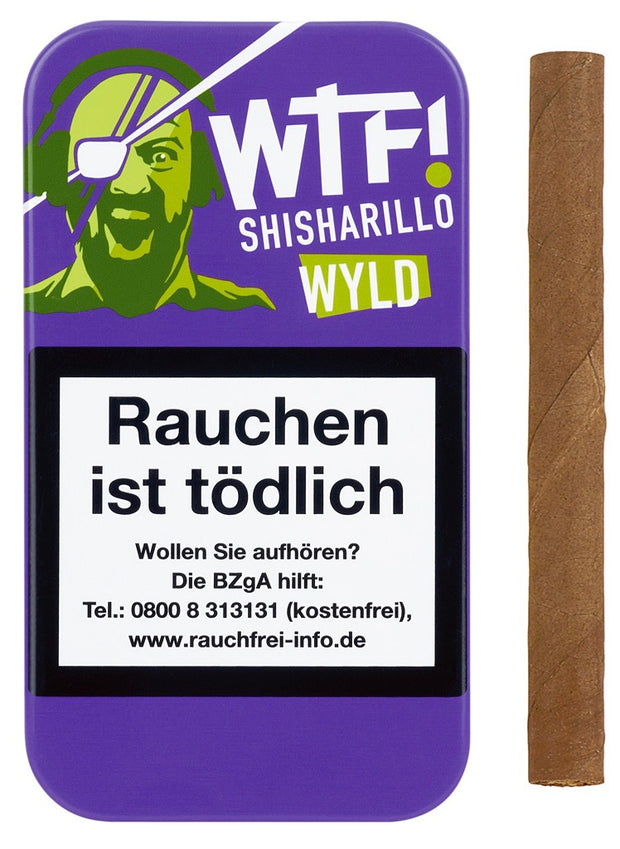 WTF! Shisharillo Wyld 5er Box in Lila mit einem Shisharillo daneben